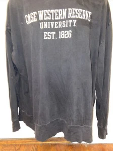 CASE WESTERN RESERVE SPARTANS Shirt Long Sleeve Men’s XL VINTAGE Navy Blue  - Picture 1 of 5