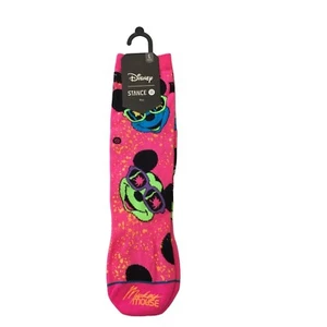 Stance Disney Mickey Mouse SURPRISE PARTY Boys Size Large 2-5.5 Neon Fuchsia - Picture 1 of 4