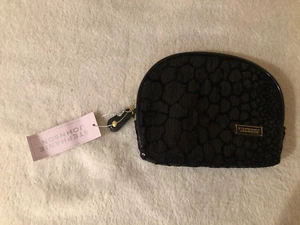 Stephanie Johnson Black Sparkling Zip Top Make-up Cosmetic Bag - Picture 1 of 11