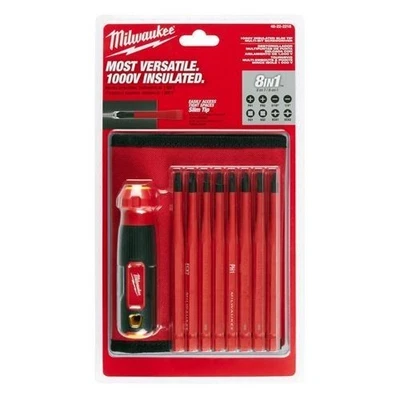 Milwaukee 48-22-2218 1000V Insulated Slim Tip Multi-Bit Screwdriver Set (8-IN-1) - Image 1 of 4