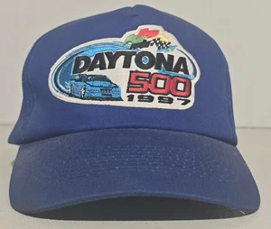 Daytona 500 1997 All Blue Snapback Vintage Hat With Embroidered Logo KC Hats - Picture 1 of 8
