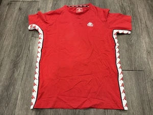 Camiseta grande de fútbol Kappa para hombre manga corta roja atlética fútbol pelota deportiva - Imagen 1 de 6