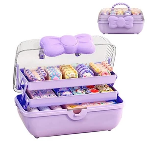 Girls Hair Accessories Storage Box Bow Switch Organizer Box Jewelry Box, Plas... - Picture 1 of 8