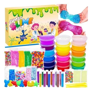 Jumbo Schleim Set 50+ Schleime & Mix-Ins & Glow in the Dark Pulver Alter 3+ - Bild 1 von 8
