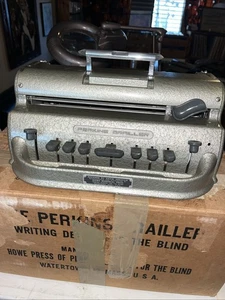 Perkins Brailler APH David Abraham Howe Blind - Parts Repair In Box W/Cover - Picture 1 of 9