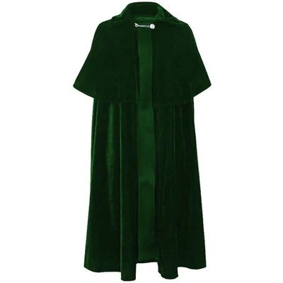 Взрослый детский бархатный плащ халат готический плащ ведьма волшебник косплей костюм - Изображение 1 из 4