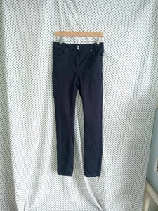 M&Co Navy Blue Stretch Cotton Mix Slim Leg Jeans Trousers Size 12 Vgc 30 In Leg - Picture 1 of 20