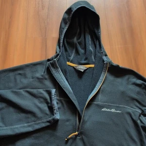 Eddie Bauer Jacket Mens XXL First Ascent Half Zip High Route Grid Fleece Hoodie - Picture 1 of 14