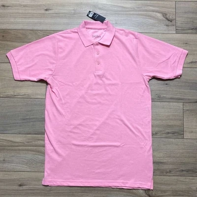 Galaxy By Harvic Men's Short Sleeve Polo Shirt Size Large Pink - Image 1 of 4