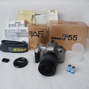 Nikon F55D with AF-G Nikkor 28-80mm 35mm Film Camera Kit Great Condition -Tested - Picture 1 of 18