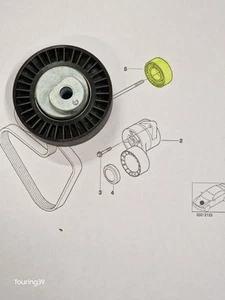 Orginal BMW INA 5er E39 M54 M52TU Umlenkrolle Spannrolle Riementrieb - Bild 1 von 9