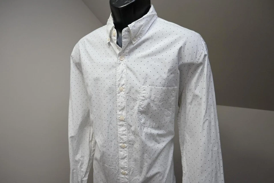 J Crew Dress Shirt Classic Fit Stretch Dotted Button Up Mens Size Large Tall LT - Image 1 of 4