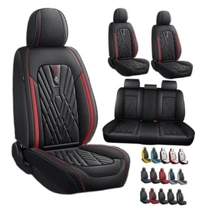 Water Proof Breathable Nappa Leather Car Seat Covers Universal Fit for Most - Picture 1 of 7