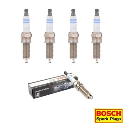 New Set of 4 BOSCH Double Iridium Spark Plug for Santa Fe Sonata/ Optima Sorento - Image 1 of 4