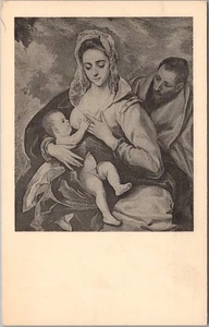 Postal de arte vintage de lactancia materna "SANTA FAMILIA" El Greco - Hispanic Society NY - Imagen 1 de 2