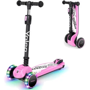 Kinderroller, Dreiradscooter, LED Räder, höhenverstellbar, faltbar, bis 50kg,... - Bild 1 von 1