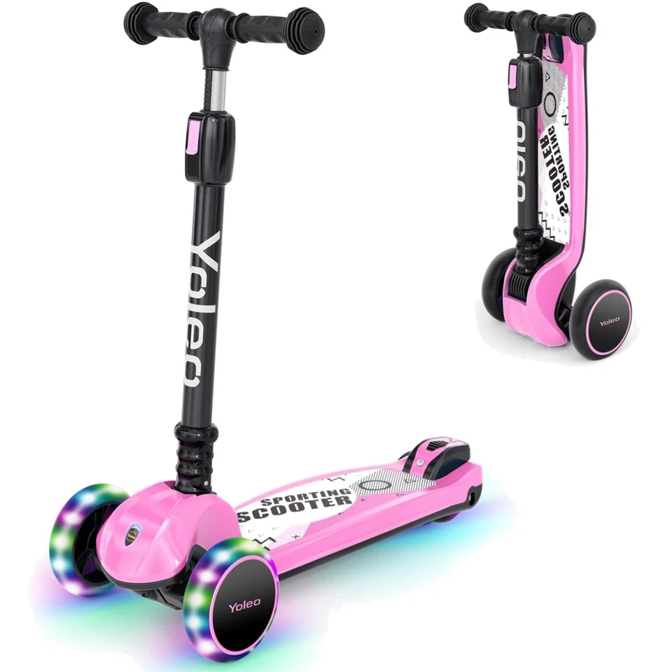 Kinderroller, Dreiradscooter, LED Räder, höhenverstellbar, faltbar, bis 50kg,... - Bild 1 von 1