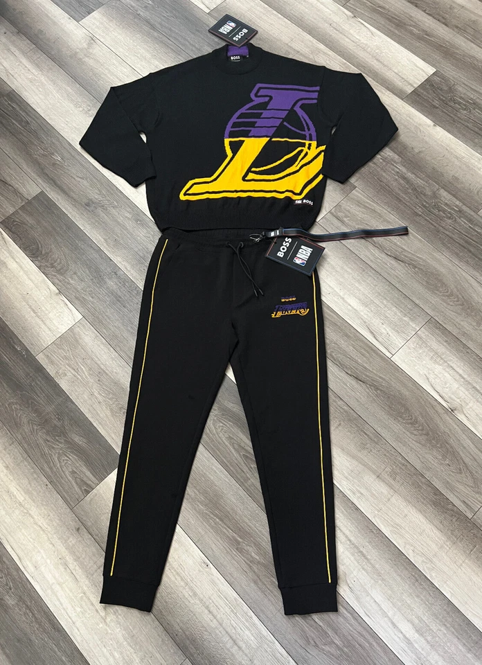 Hugo Boss Los Angeles Lakers Chándal Para Hombre Suéter Cuello Redondo XL + Pantalones Grandes Foto 1 de 4