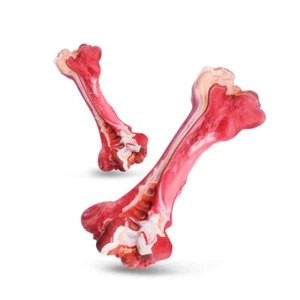 Pet Dogs Chew Toys for Chewers Natural Rubber Dog Toys Leg Bone Tough Squeaky - Picture 1 of 10