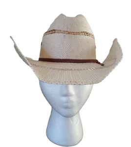 Ariat Kids' Cowboy Cowgirl Tan Hat Bangora Double S Hat with Eyelets A73004 NWOT - Picture 1 of 12