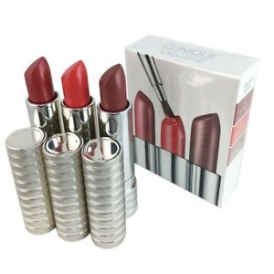 Clinique Long Last Lipstick 3-Piece Set:all-heart,runway coral & blushing nude 