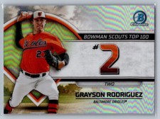 2023 Bowman Chrome Bowman Scouts Top 100 Grayson Rodriguez BTP-2