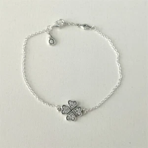LUCKY IN LOVE PANDORA Silber KLEEBLATT Armband 7,1/18 cm SYMBOL OF - Bild 1 von 4