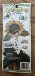DIMENSIONS Potted 1995 WHIMSY Cross Stitch Kit Sunflower BEES Vtg. 72235 - Picture 1 of 2