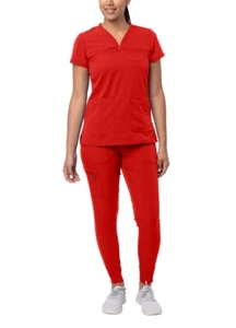 Adar Pro Movement Booster Women Sweetheart V-Neck Scrub Top & Scrub Pants - Picture 1 of 224