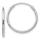 17mm 10k White Gold 1.5mm Polished Endless Hoop Earrings 10XY1183