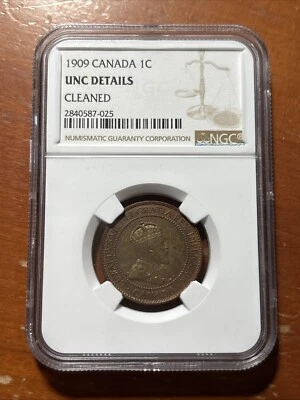 1909 Canada 1C One Cent Penny - NGC UNC Details. - Image 1 of 4