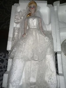 Vintage Mattel 1989 Barbie Porcelain Collection Wedding Party Barbie Doll - Picture 1 of 9