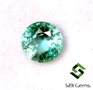 5.50 mm Certified Natural Emerald Round Cut 0.58 CTS Untreated Loose Gemstone - Picture 1 of 5
