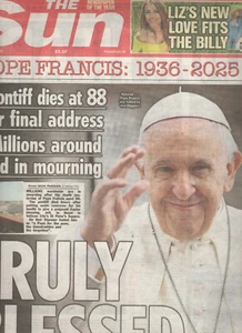 Die Sonne 22. April 2025 Papst Franziskus 1936 - 2025 - Bild 1 von 2