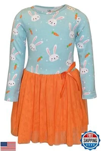 Unique Baby Bunny Carrot Easter Dresses for Girls Cute Bunny Girls Easter Dre - Picture 1 of 5