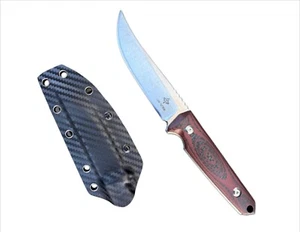 AMER Tactical AT-002 Fixed Blade, Carbonfiber & G10 Scales, Full Tang, EDC Knife - Picture 1 of 4