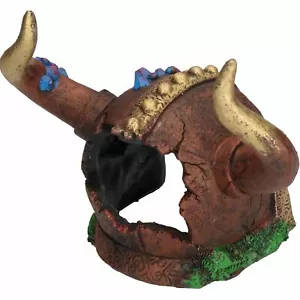 Decoración de acuario acuático casco vikingo cueva pecera adorno 12x10x15 - Imagen 1 de 4
