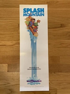 Vintage Original Disney World Splash Mountain Grand Opening LE Poster 1992 RARE - Picture 1 of 16