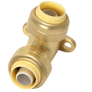 5 Pack  XFITTING 1/2" Push Fit Elbow with Drop Ear, Lead Free Brass - Picture 1 of 7