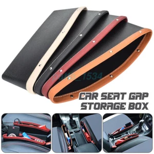2PCS Car Seat Organiser Keys Pocket Caddy Phone Holder Side Slit Gap Storage Box - Picture 1 of 13