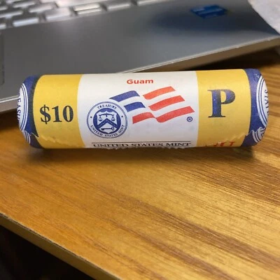 2009-P   Guam Territorial Quarter "Beautiful" Yellow Coin Roll  Bu Roll 40 Coins - Image 1 of 2