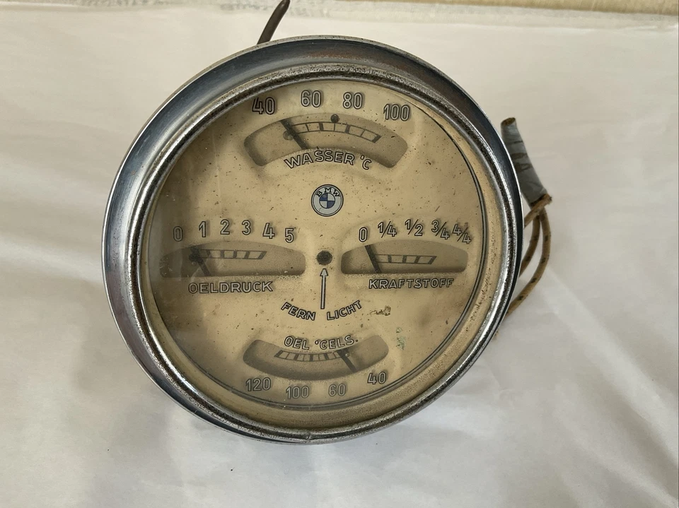 1938 & 1939 BMW 327/328 Cabriolet Gauge Cluster, Original - Image 1 of 4