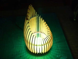 Custom Handmade Wooden LED Night Lamp  Personalized Gift for Bedroom & Kids Room - Picture 1 of 9