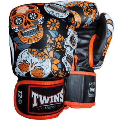 Guantes de Boxeo Gemelos Especiales FBGV-53 Naranja Elegante Estilo Muay Thai Foto 1 de 4