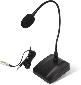 Gooseneck Condenser Microphone 6.35Mm Wired Mute Button Desktop Computer Mic - Picture 1 of 1