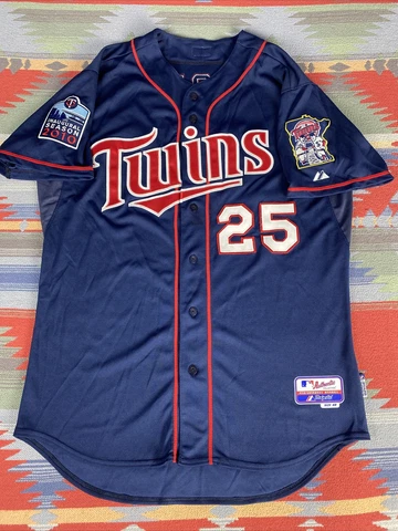 Minnesota Twins Jim Thome 2010 Authentic Baseball Jersey Majestic sz 48 XL Cover
