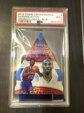 DEANDRE AYTON PSA 9 2018-19 POP 1 CROWN ROYALE MAMBA’S CHOICE BLUE 17/49 Rookie