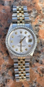 Rolex DJ Oyster Perpetual 1505 34MM Diamond Dial & Bezel !! - Picture 1 of 11
