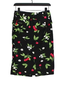 Grace Karin Women's Midi Skirt M Black Floral 100% Other Midi A-Line - Picture 1 of 5