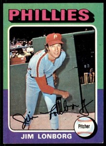 1975 TOPPS JIM LONBORG PHILADELPHIA PHILLIES #94